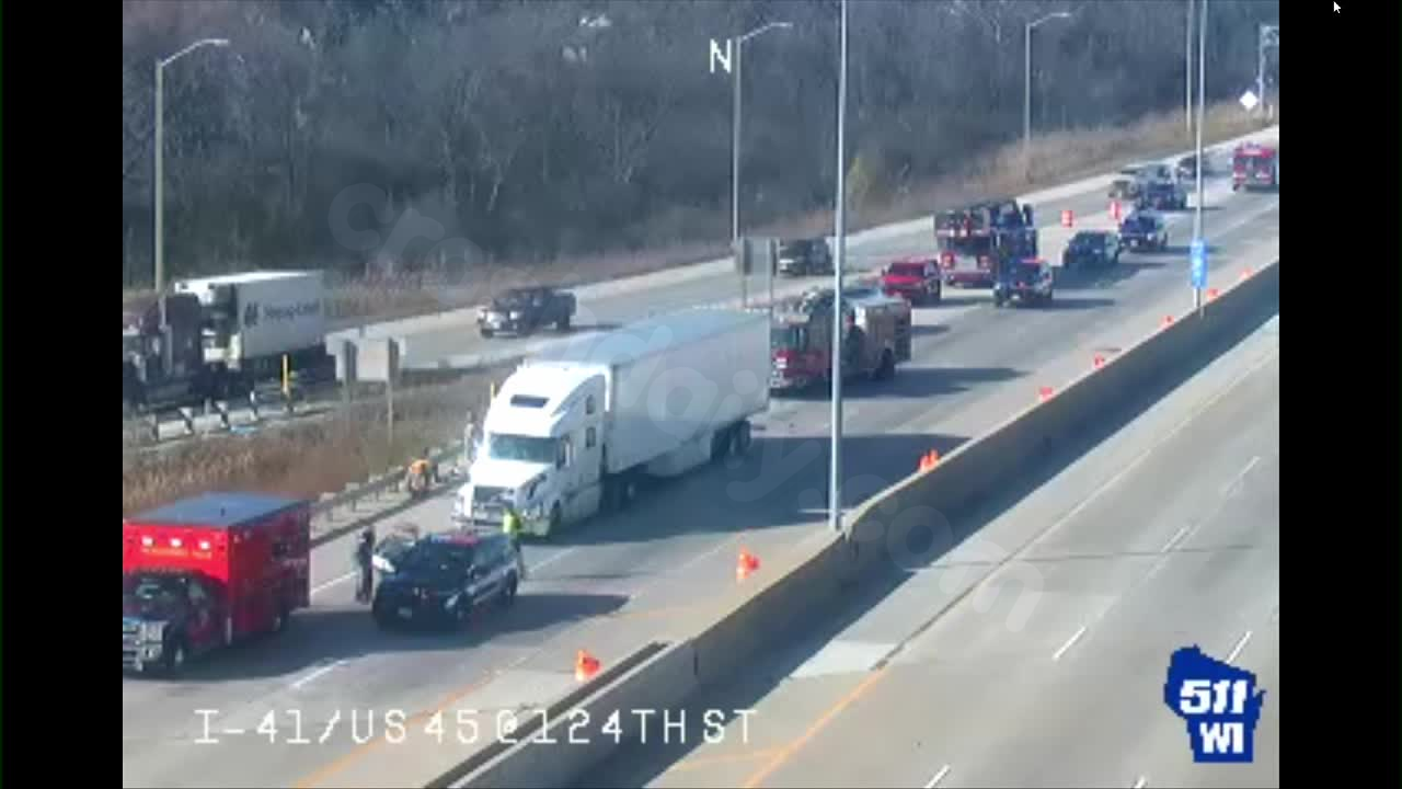 Deadly collision between car and semi on I-41/US 45 in Menomonee Falls, one casualty