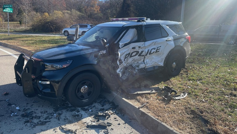 Police car from Westerly in accident