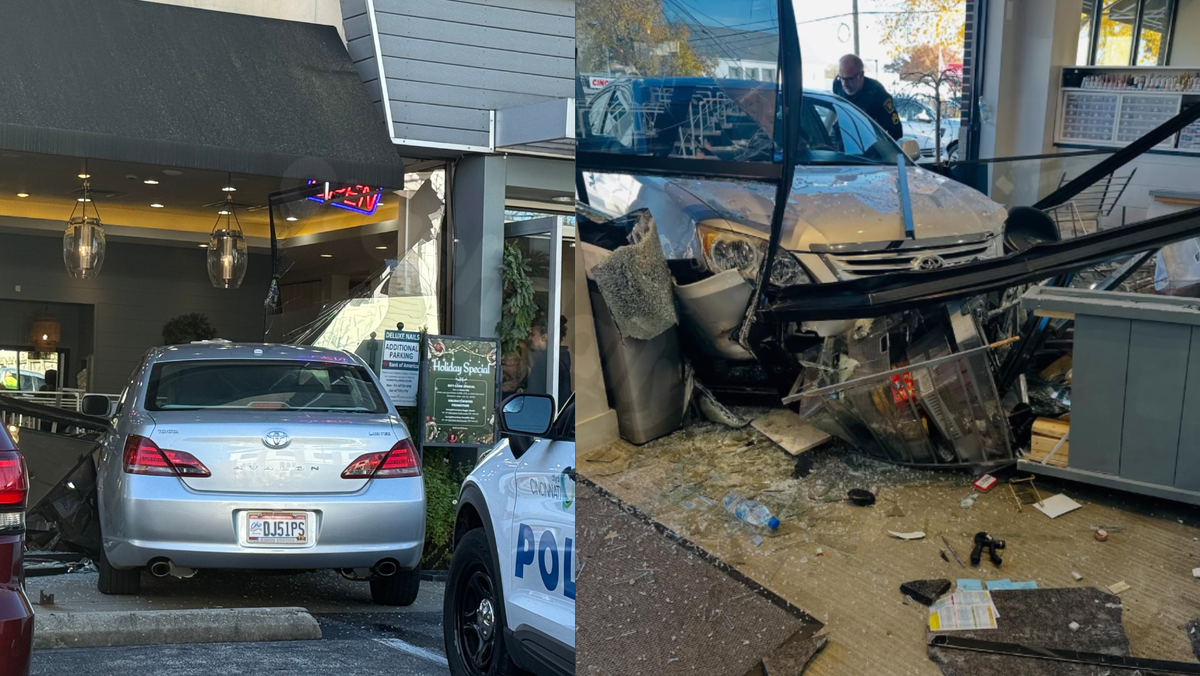 Vehicle collides with nail salon in Oakley, Cincinnati