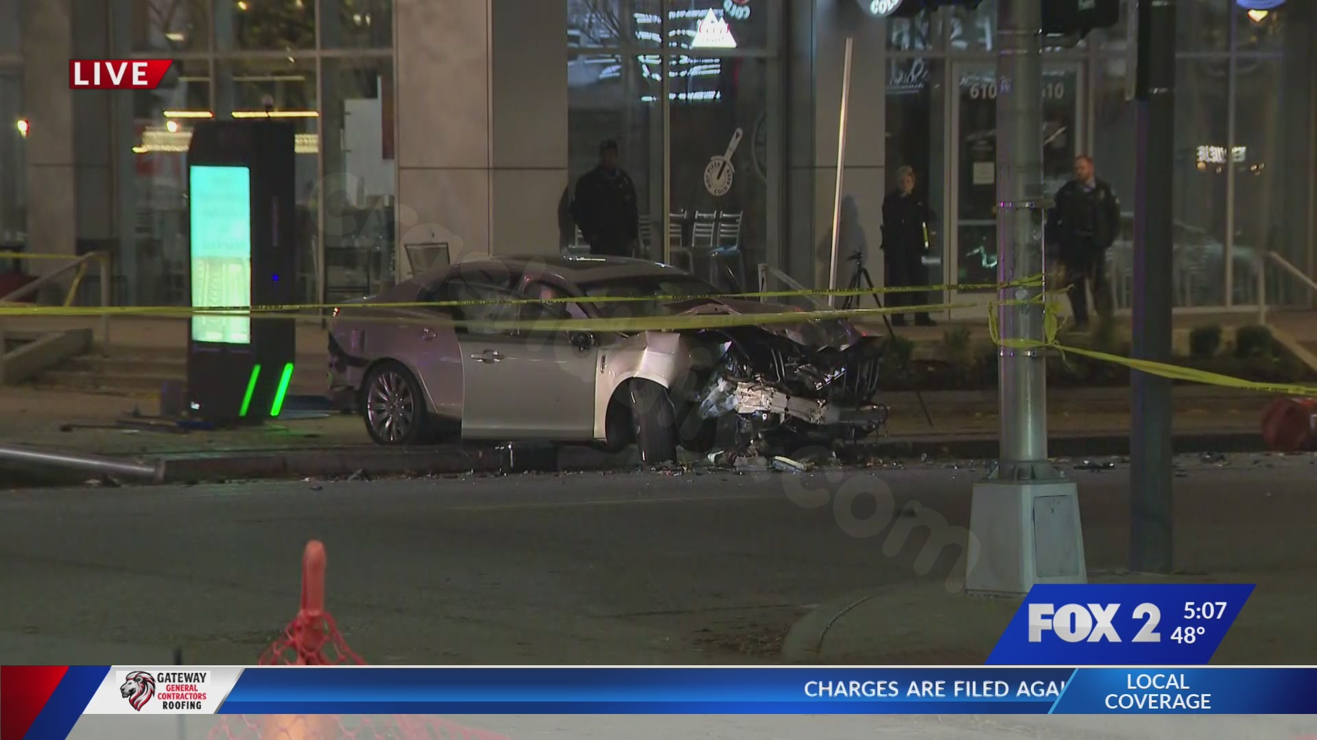 Pursuit in downtown St. Louis ends with suspect injured in crash