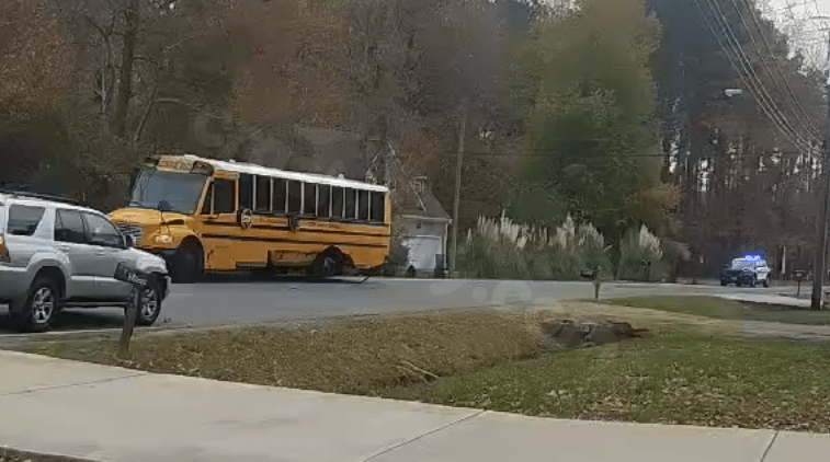 Chesapeake Police Investigate School Bus Crash on Cedar Rd