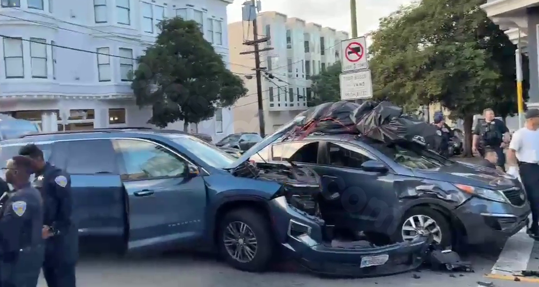 SFPD chase leads to collision in Nob Hill