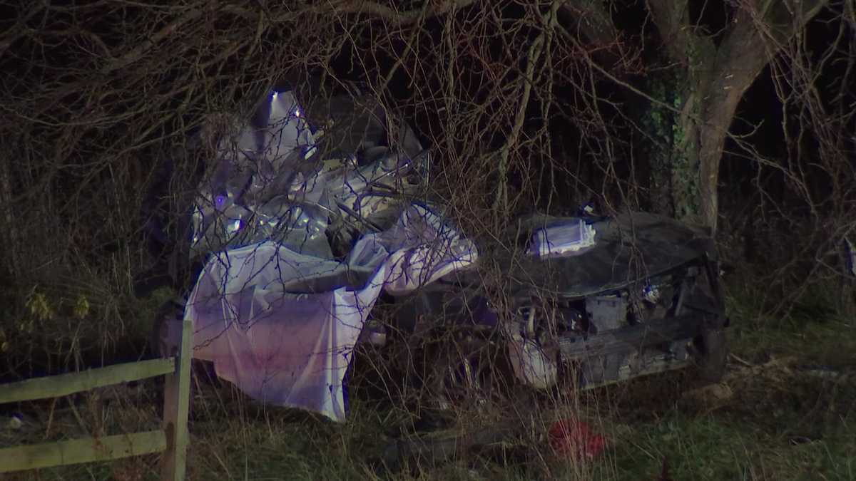 Three people killed in a violent crash after police chase, authorities report