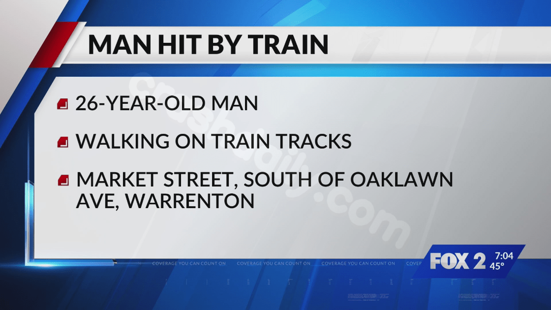 Fatal train accident claims life of 26-year-old in Warrenton, MO