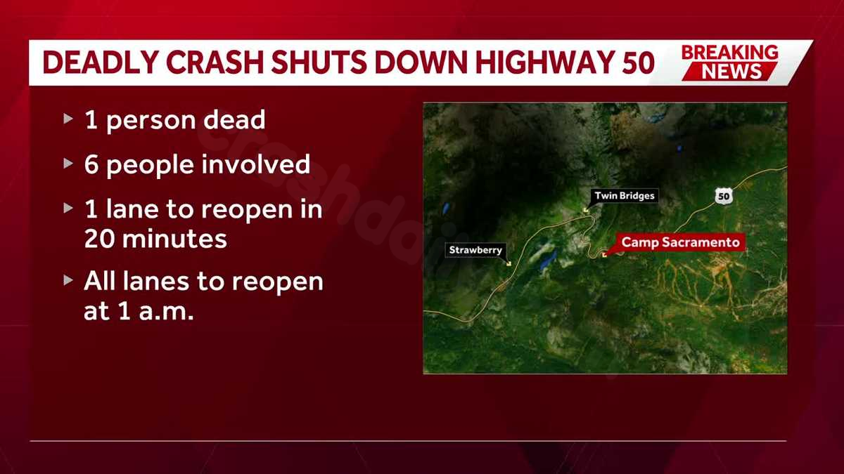 Officials report deadly accident closes Highway 50 in El Dorado County