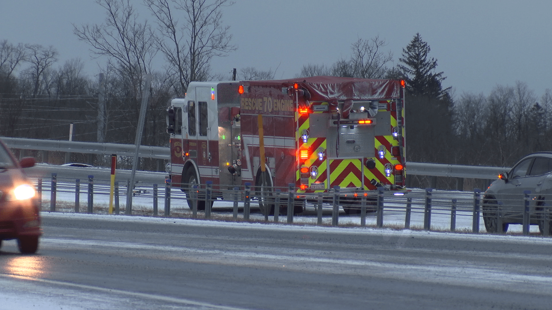 Emergency teams arrive at Blair-Cambria boundary for Route 22 car pile-up