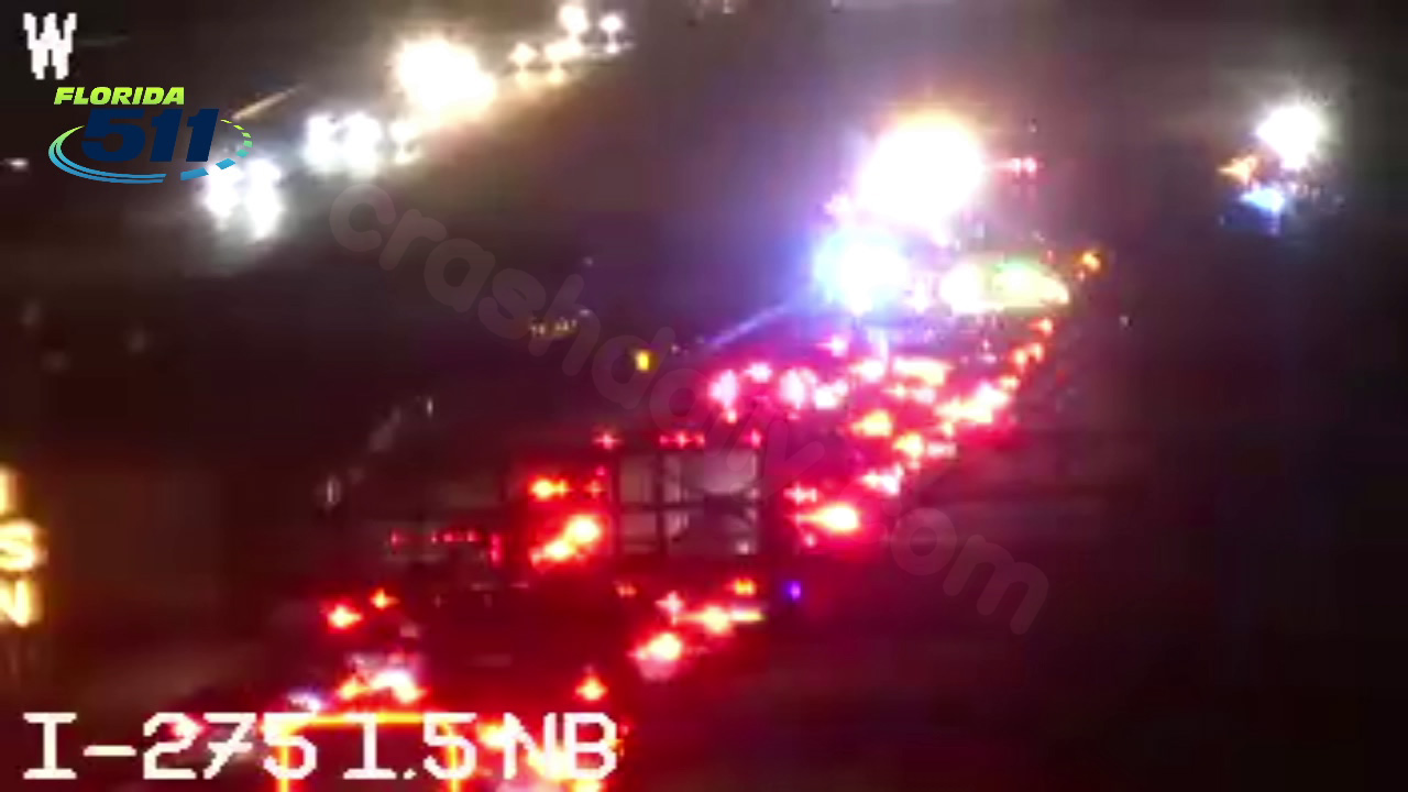 Injuries reported in I-275 crash causing significant delays in Manatee County