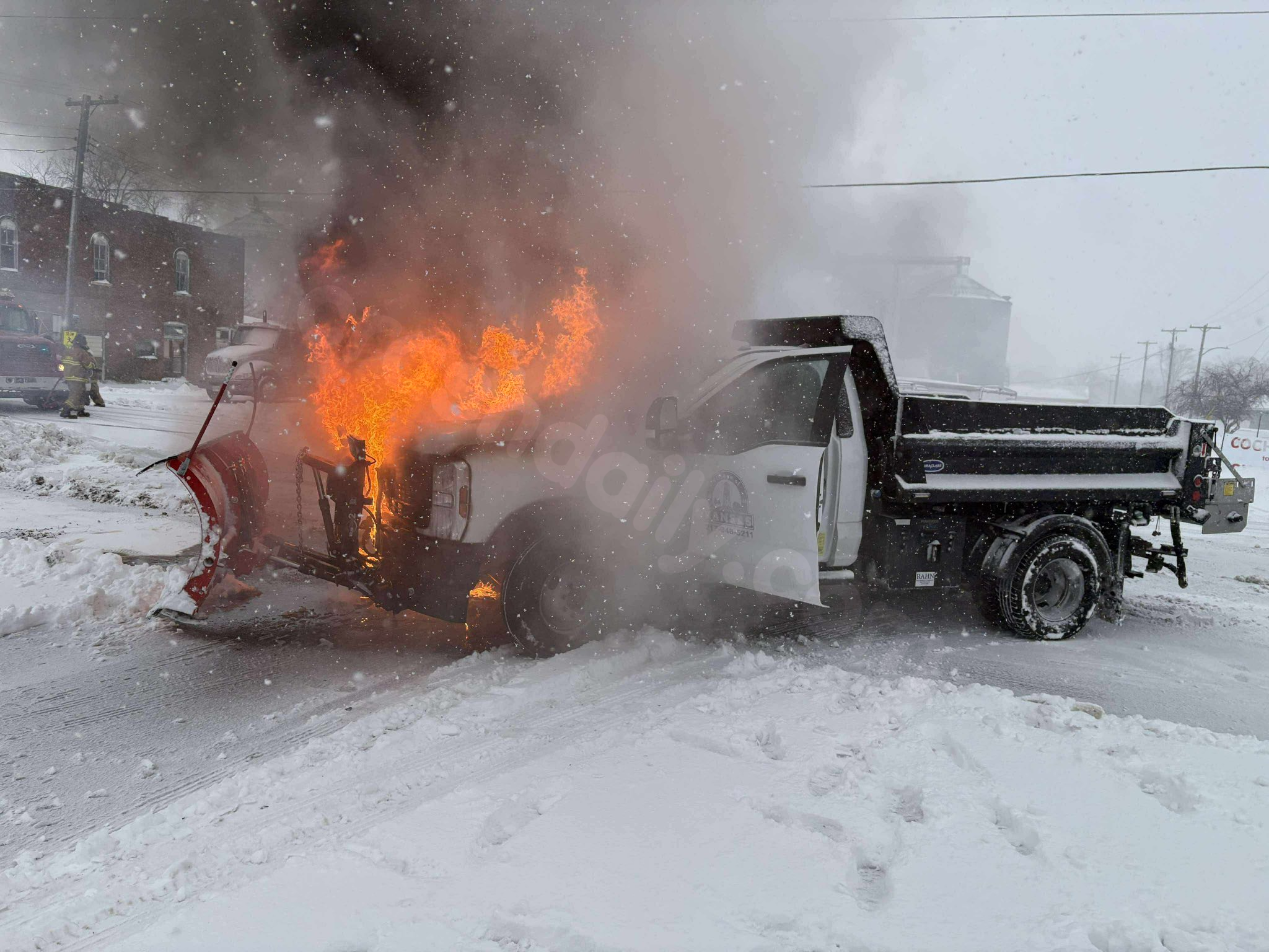 Kansas village snowplow destroyed by accidental fire