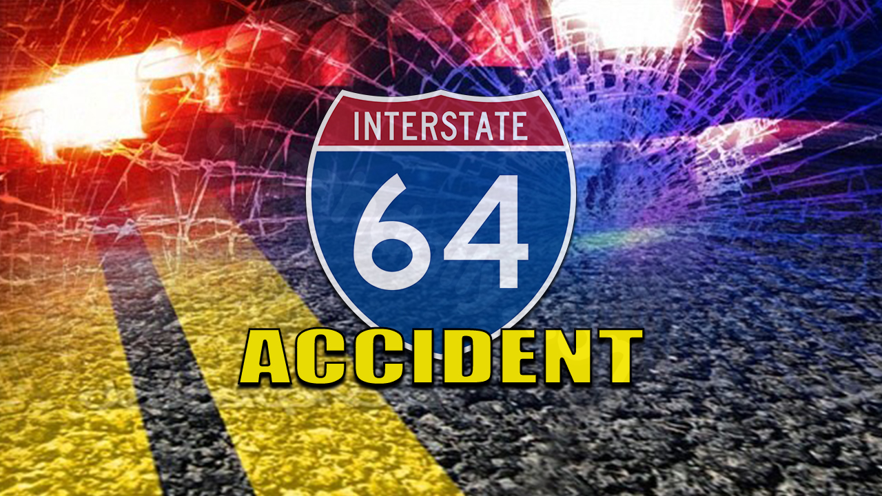 I-64 partially closed due to tractor-trailer crash