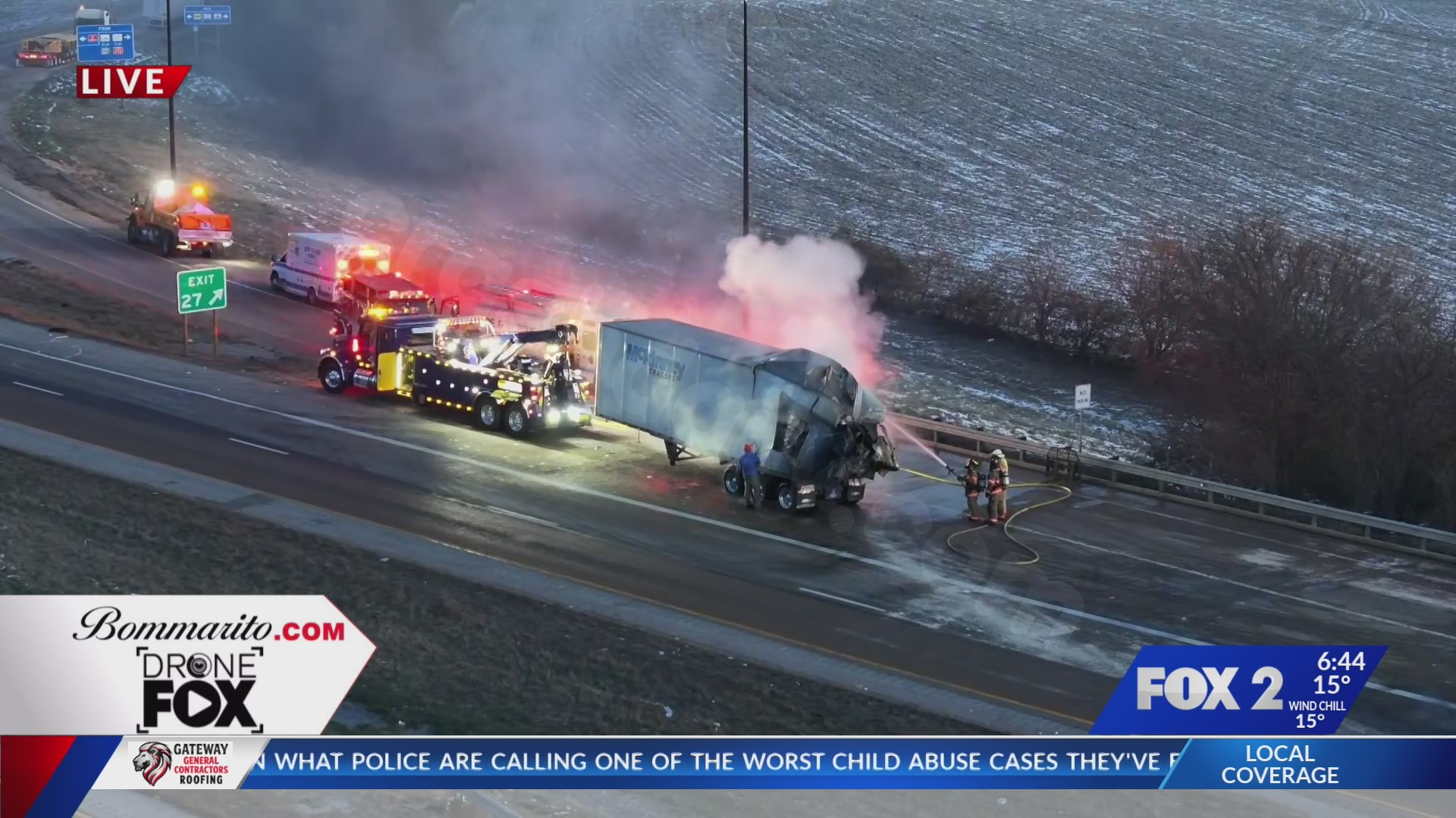 1 injured in New Baden multi-car collision