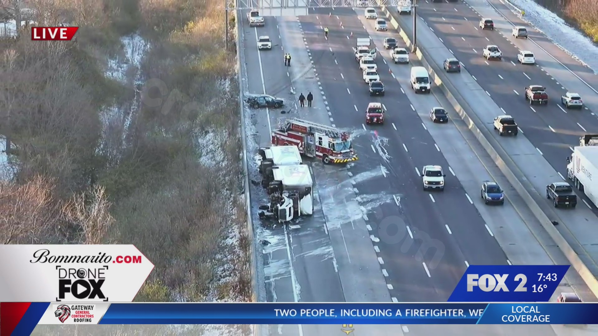 Fatal Crash on I-270 in Creve Coeur leaves 1 person dead