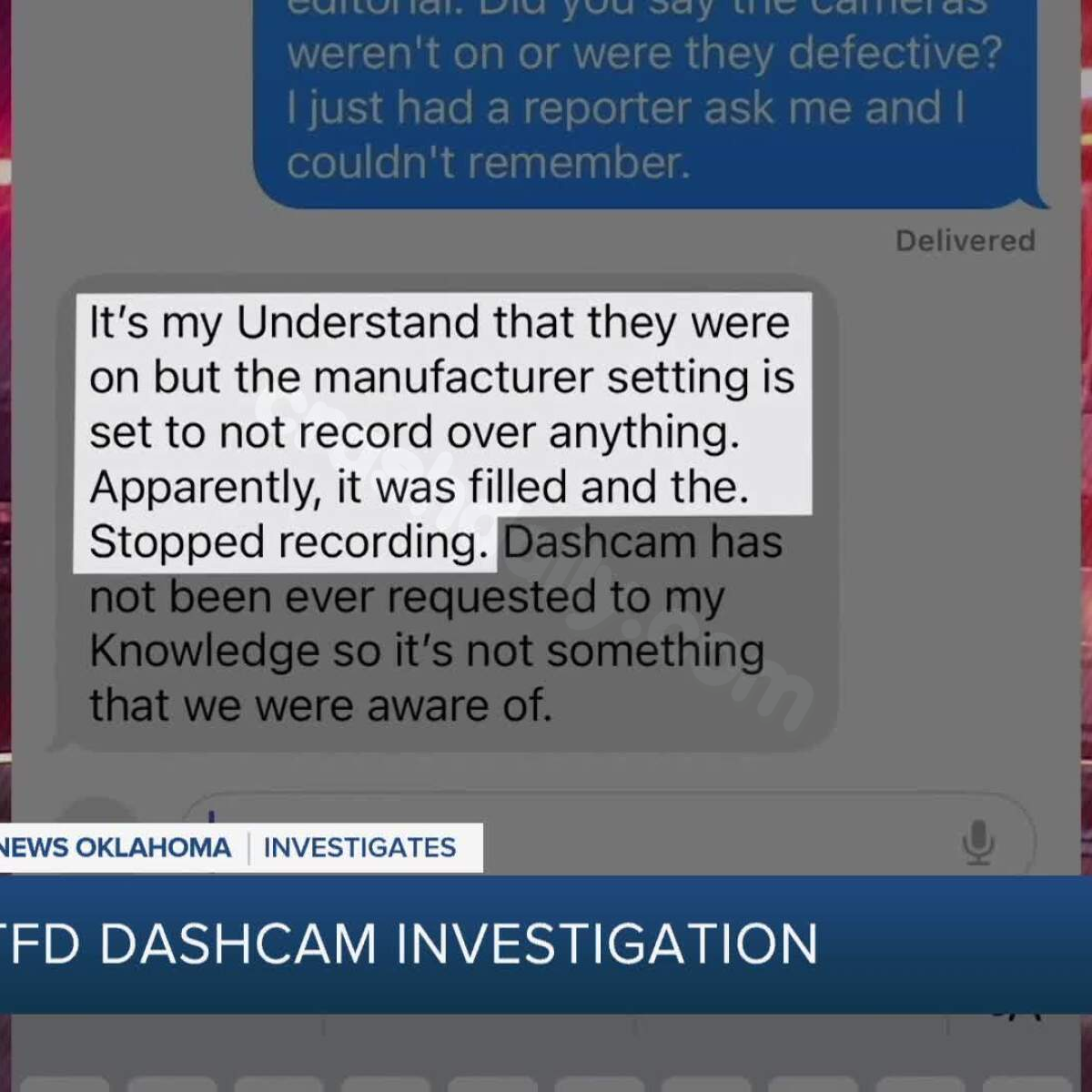 Investigation into fatal crash involving TFD dash cam