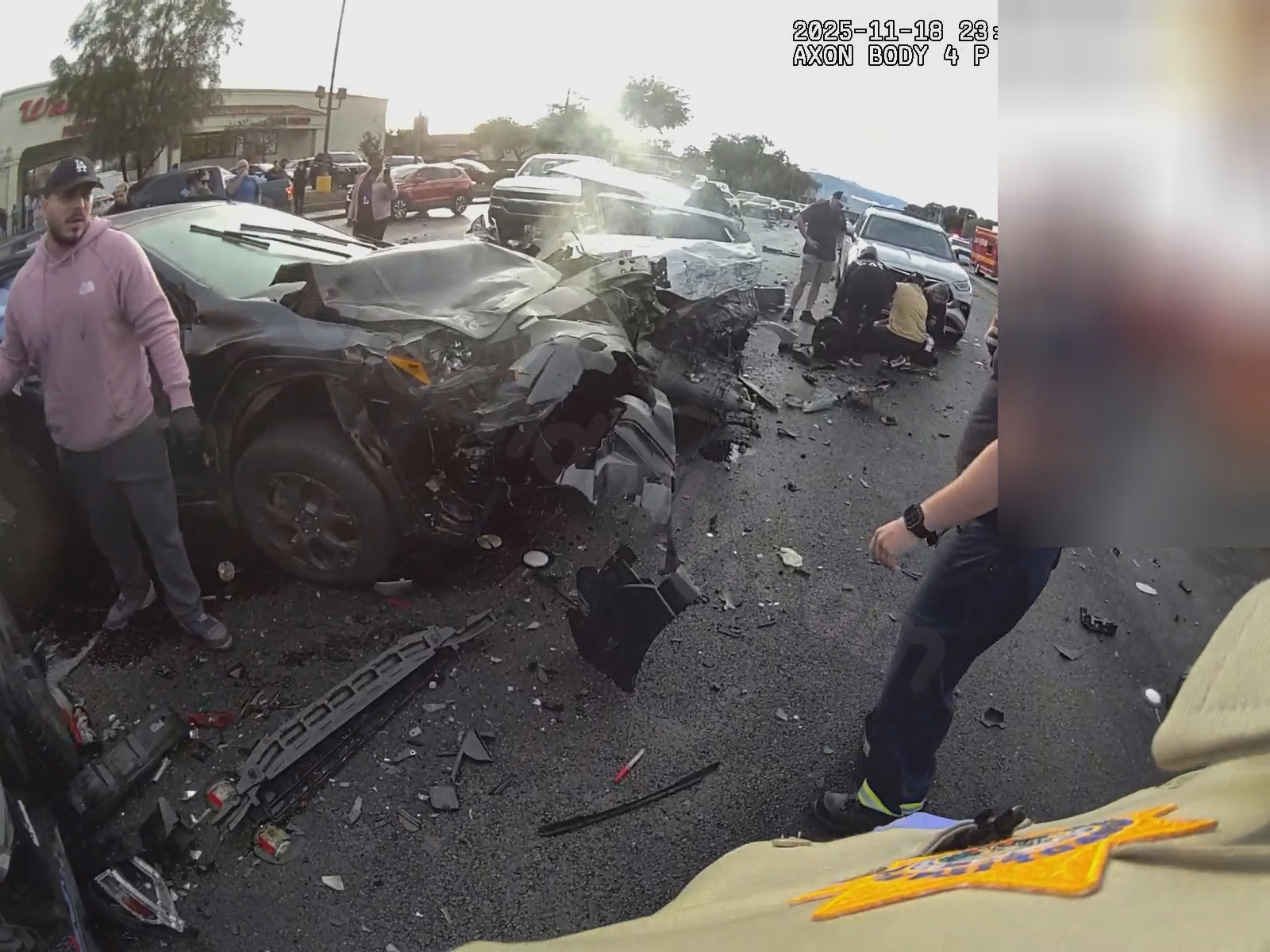 Videos from 12-car crash released by Las Vegas police