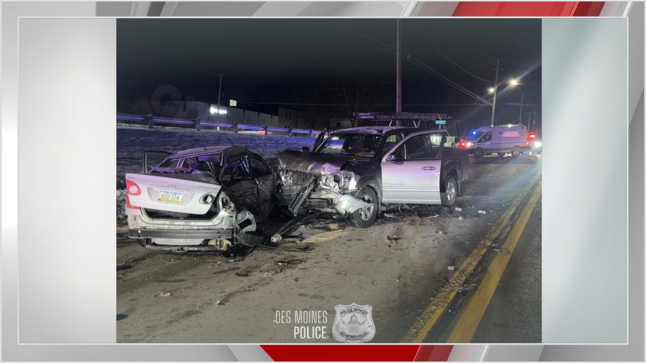 Several injured in multi-car accident with DMPD SUV
