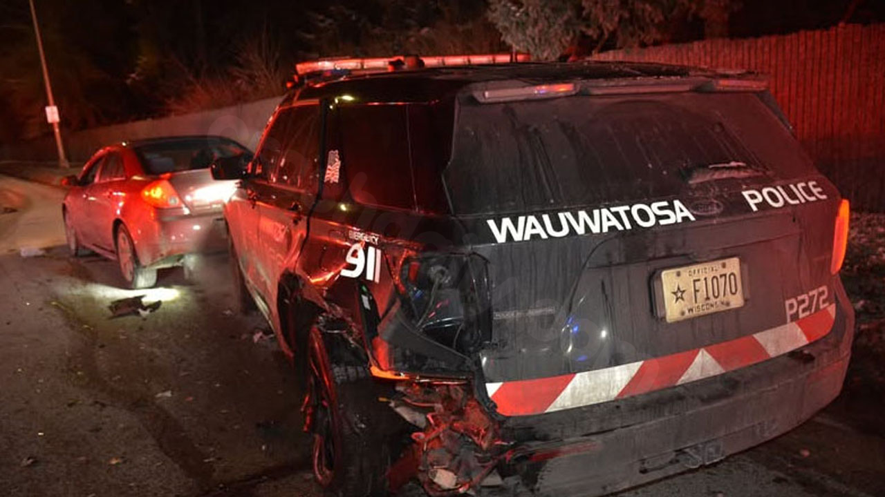 Two Wauwatosa police officer-involved crashes; 4 hospitalized