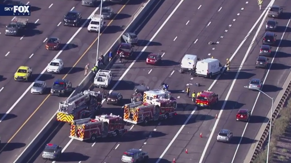 Motorcyclist killed in 7-vehicle collision on Loop 202