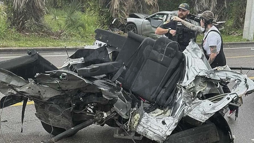 Titusville police seek driver who fled after surviving car crash that split vehicle in half