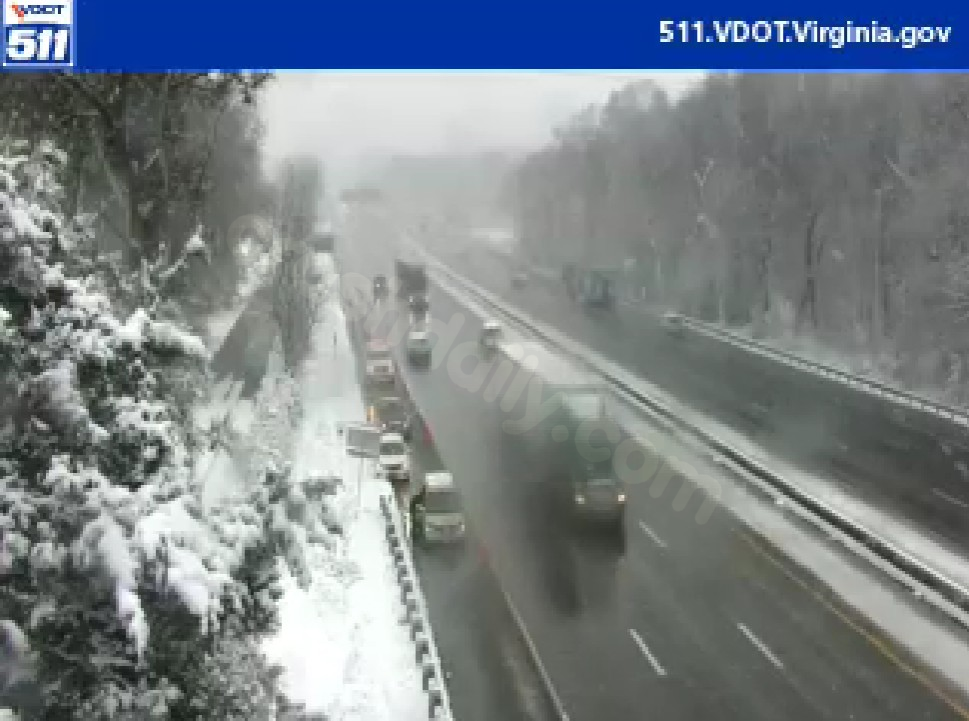 Traffic delays on I-95 in Chesterfield due to multi-car collision