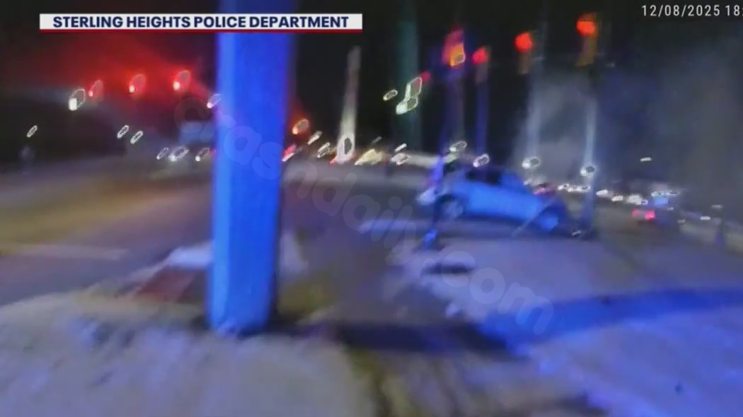 Police in Sterling Heights rescue woman from burning car accident