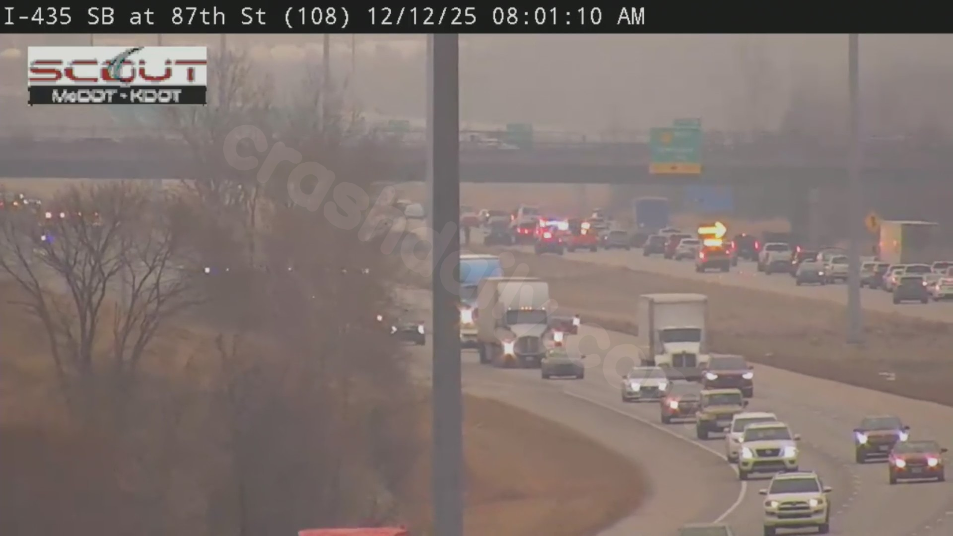 Fatal accident on I-435 at 95th Street in Lenexa.