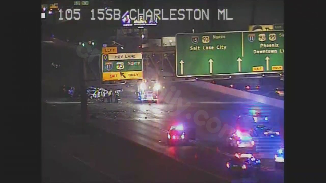 Fatal accident shuts down I-15 north near Charleston Blvd.