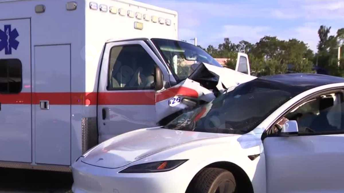 Collision between semi truck and fire truck on Metro Pkwy in south Fort Myers