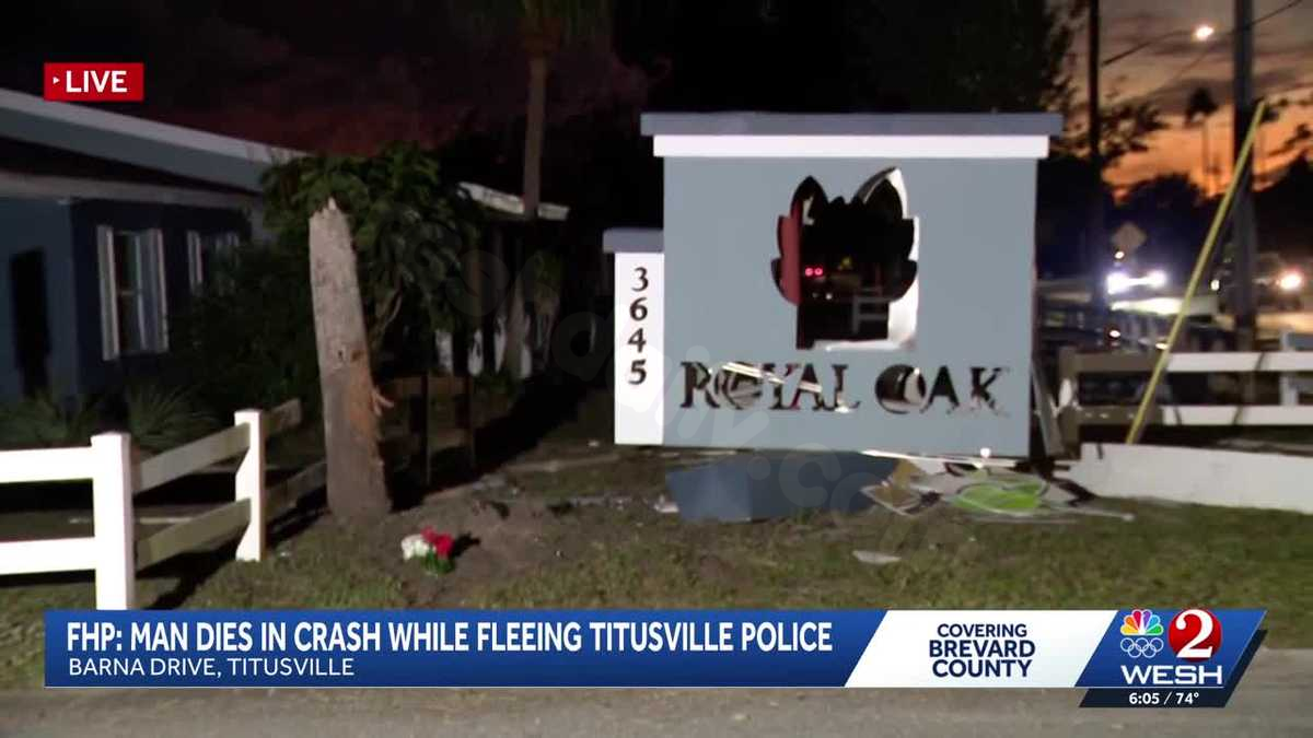 Fleeing driver dies in crash after encounter with Titusville police - FHP