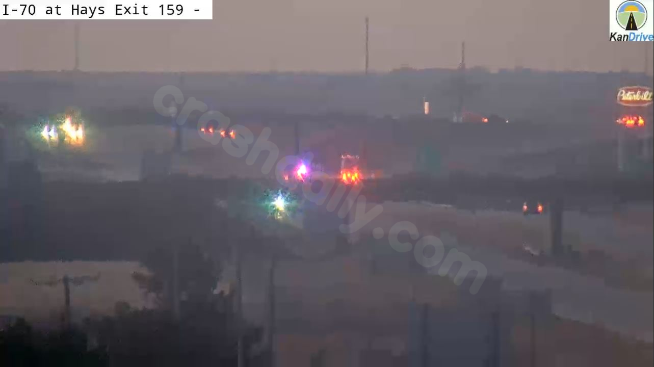 Deadly accident shuts down westbound I-70 by Hays