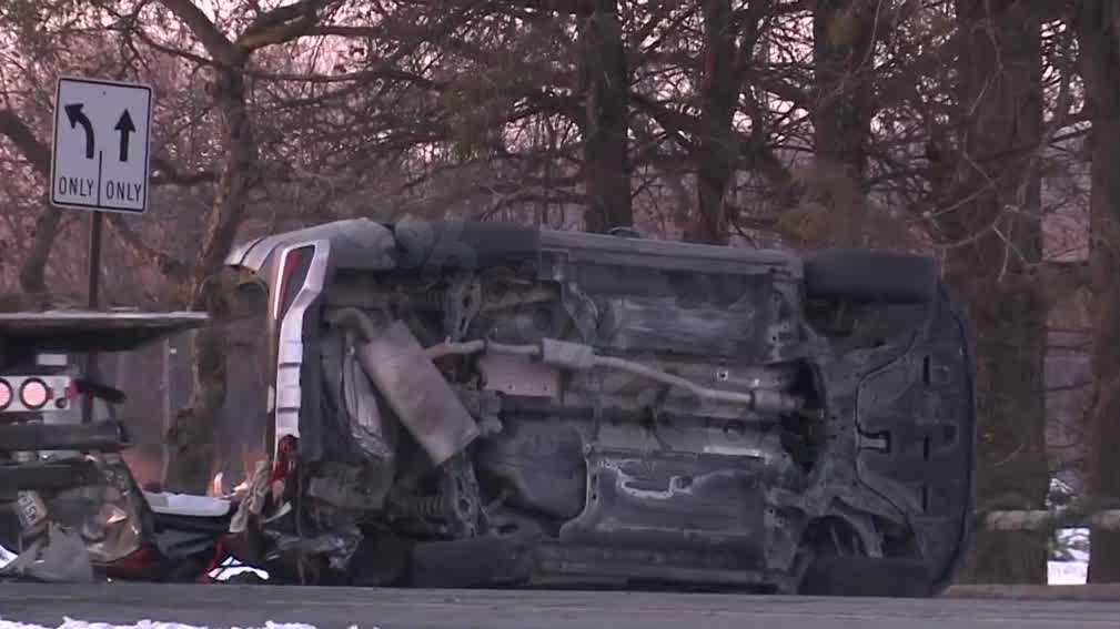 Road closure in Lancaster County due to multi-car accident.