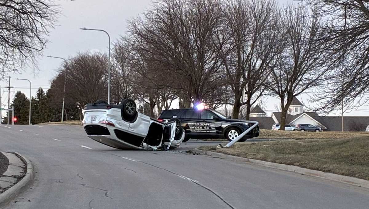 Person hospitalized after rollover crash in Bellevue