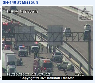 Traffic delay due to fatal accident on Fred Hartman Bridge