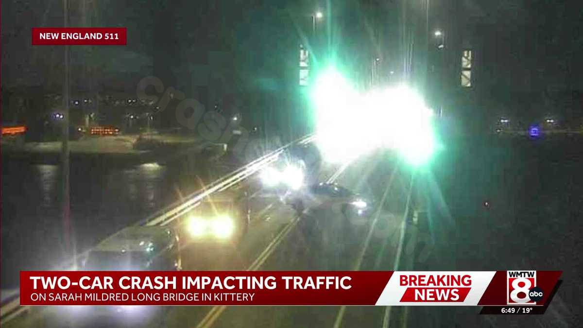 Traffic disrupted on Kittery to Portsmouth bridge due to two-car collision