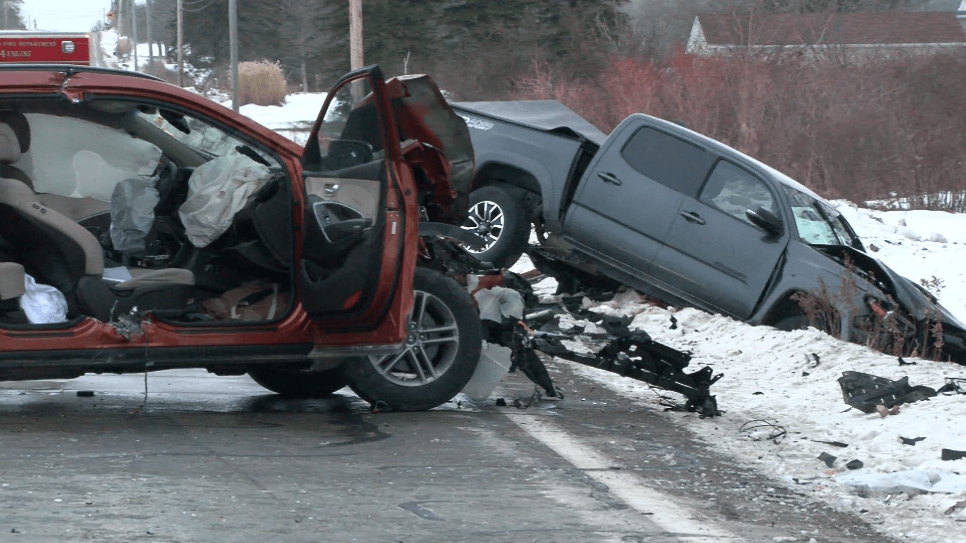 Seven individuals hurt in Route 6 collision on Monday