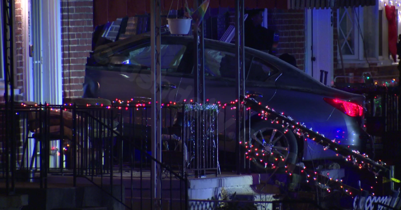 Police report: Man shot and drives vehicle into house in West Baltimore