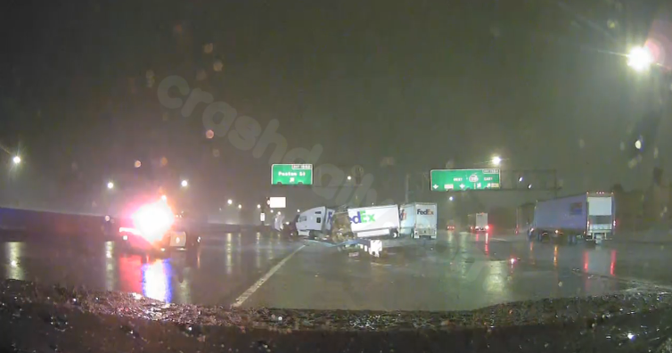 Semi-truck accident leads to full closure on northbound 5 Freeway in San Fernando