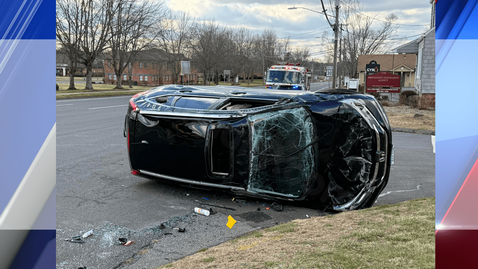 Driver flees scene following SUV rollover on Christmas Day in South Windsor