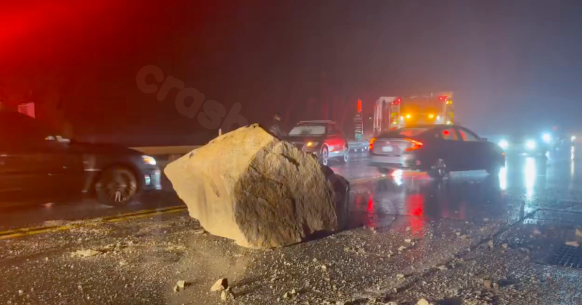 Boulder causes injuries on Highway 18 near Big Bear Lake