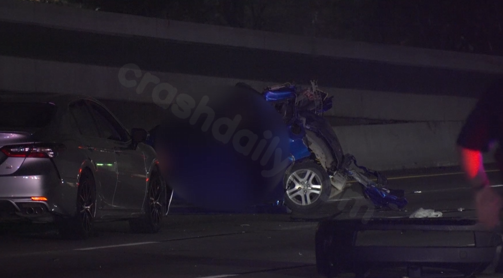 Fatal crash on North Freeway caused by woman driving with flat tire