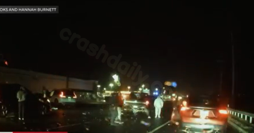 Numerous vehicles collide on icy overpass in Carroll County