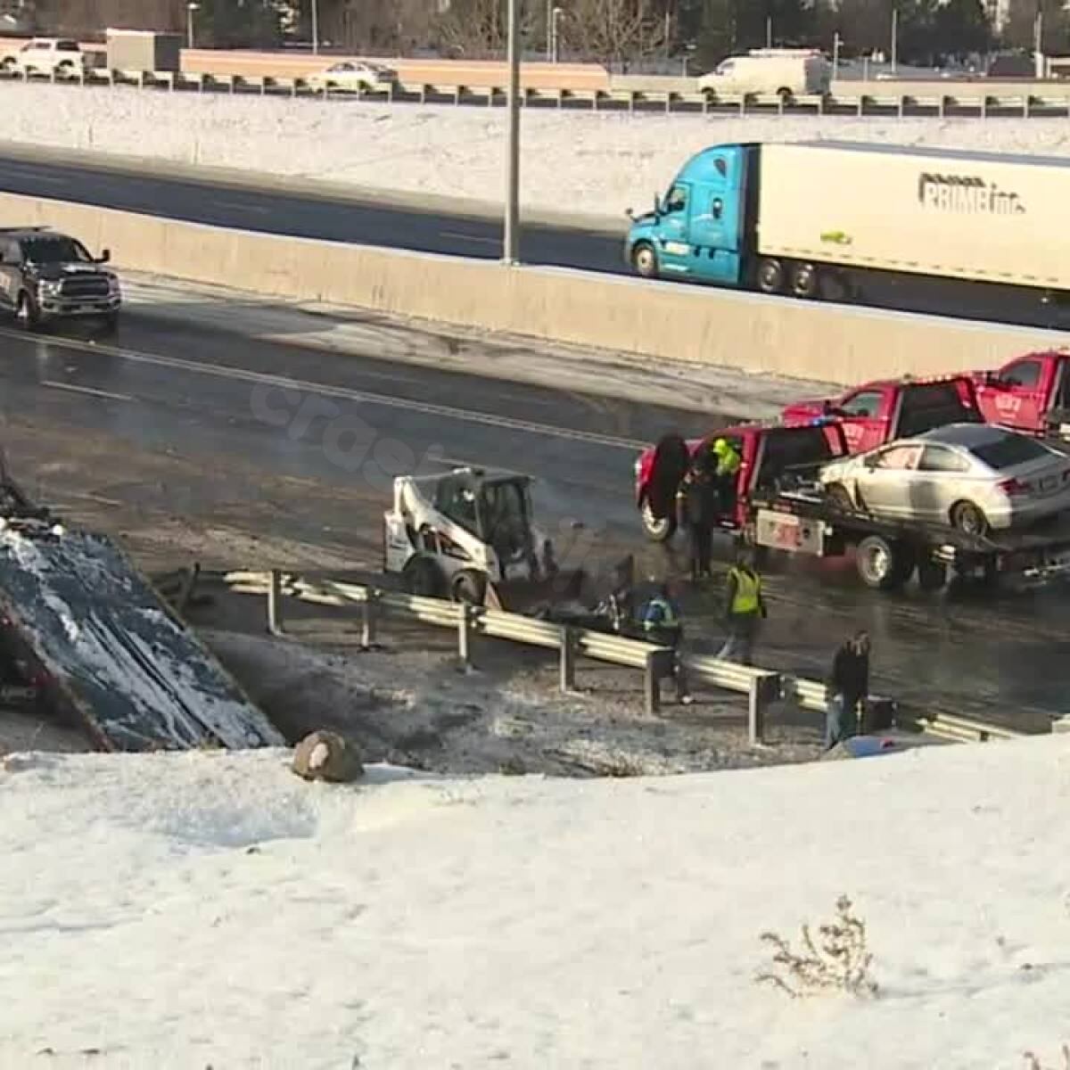 Closure of northbound Interstate 25 in Northglenn due to semi-truck collision