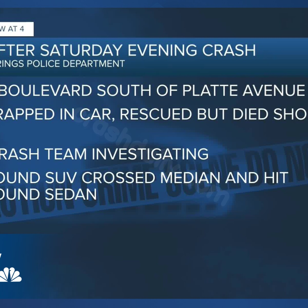 Fatal Collision on Powers Boulevard at Platte Avenue on Saturday