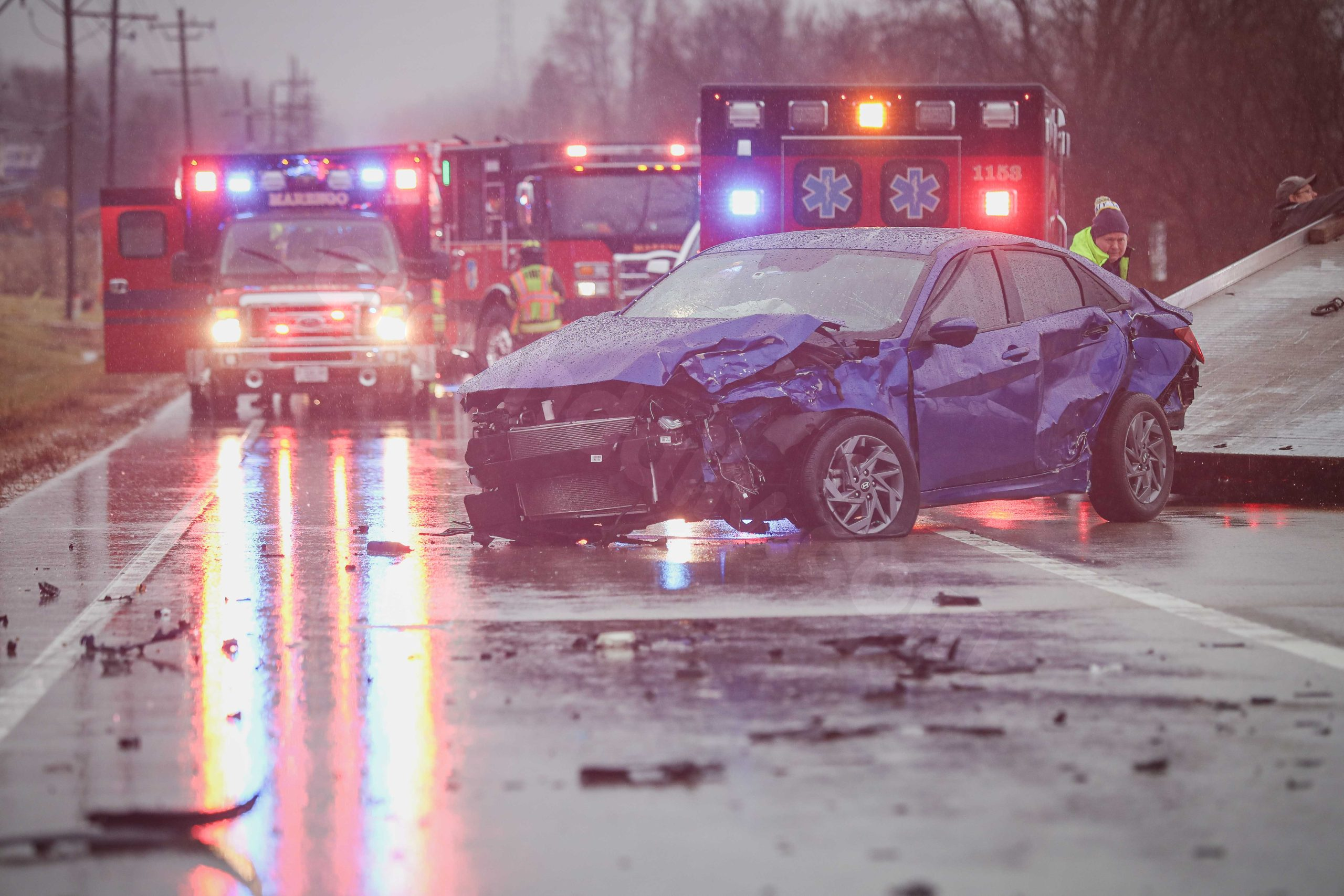 Five people hurt in two-car accident on Route 23 in unincorporated Marengo: officials