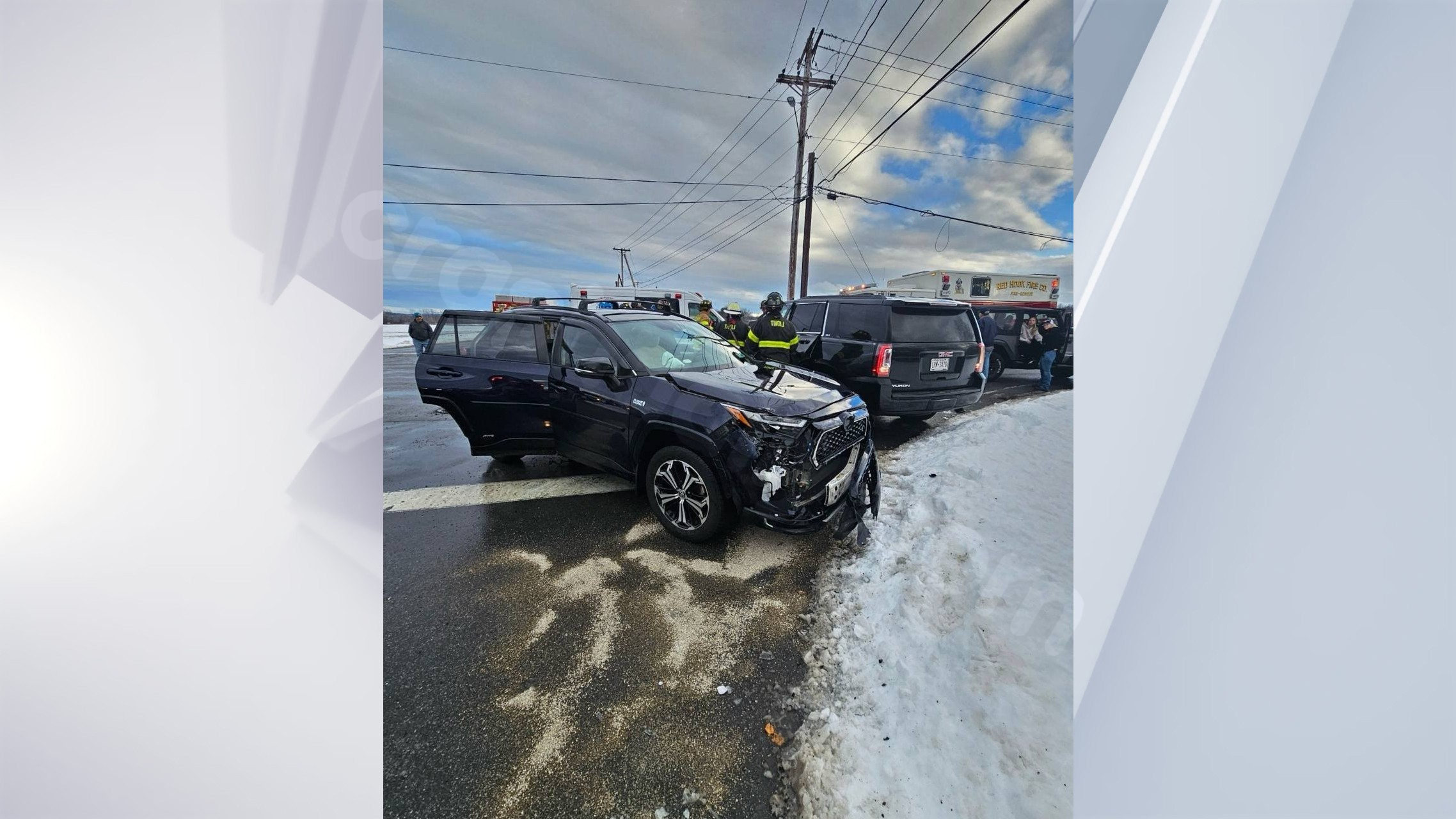 Two individuals hospitalized after car accident in Red Hook
