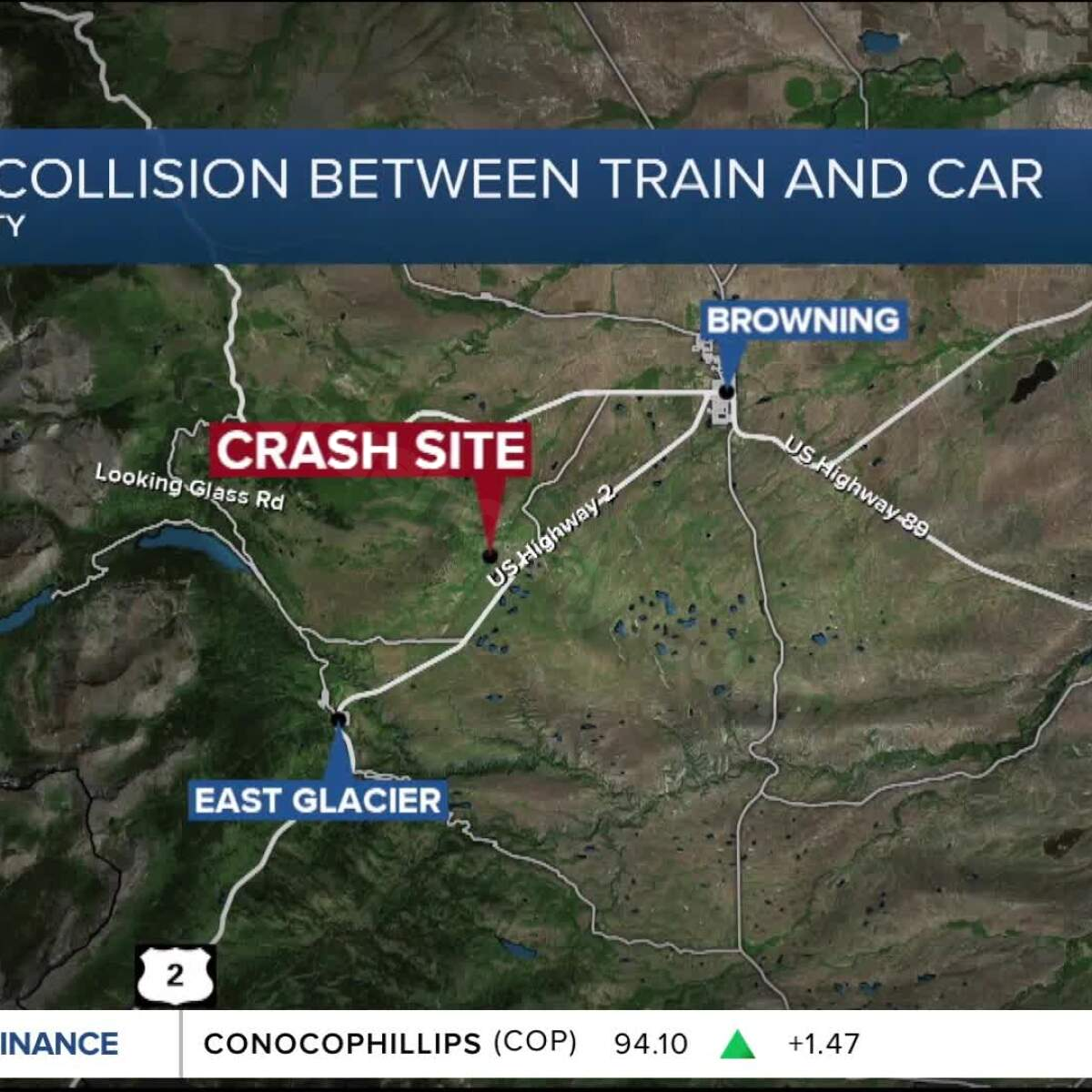 Fatal collision involving train and vehicle in Glacier County
