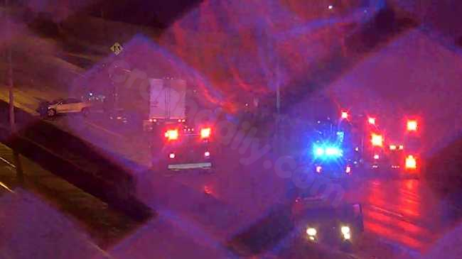 Traffic jam on I-71 due to multiple vehicle collision