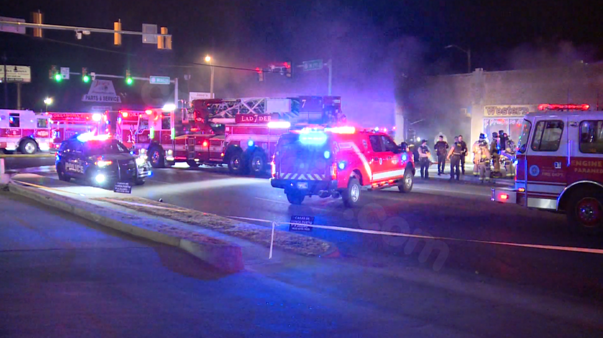 Fatal car crash leads to building fire