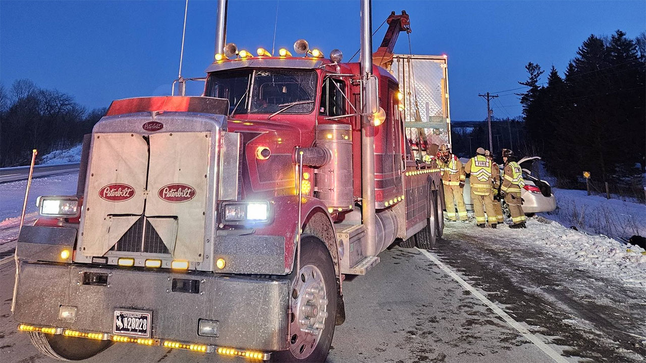 Collision on Highway 23: Car and semi crash in Sheboygan County