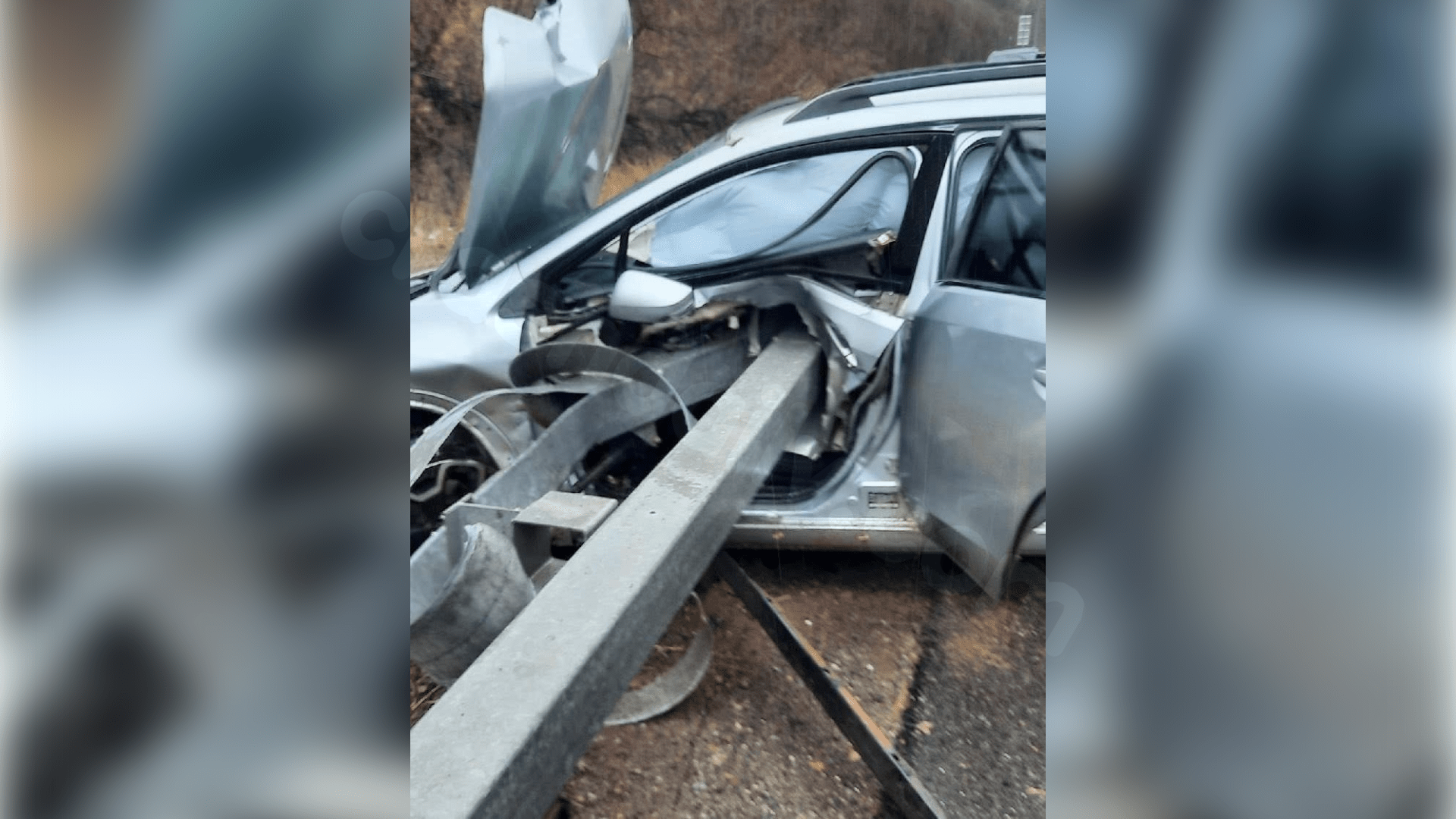 Driver miraculously survives crash with impaled car in Morgan County