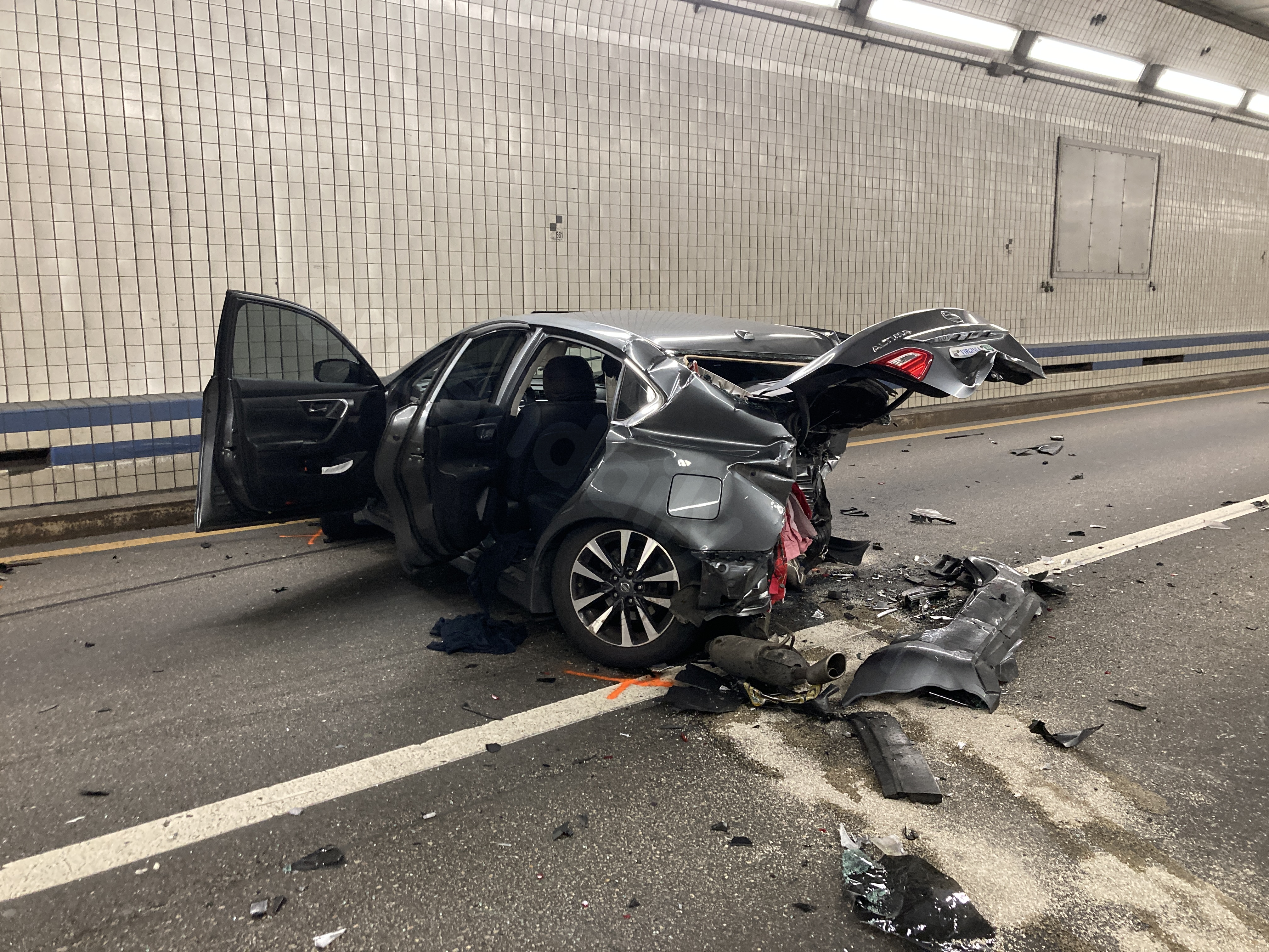 Fatal crash inside HRBT involves one dead and one seriously injured