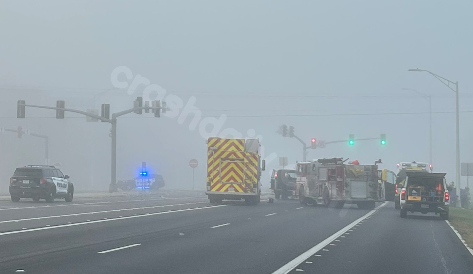 Fatal crash shuts down busy Lafayette intersection.